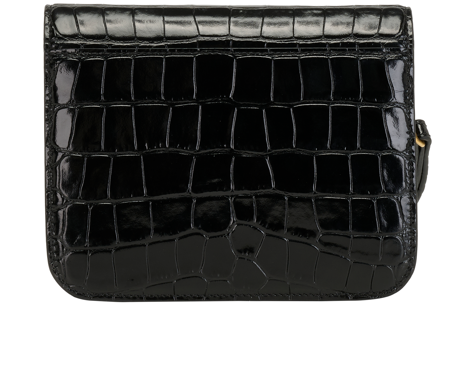 Small B Croc Embossed, &pound;395, Handbags, Black, Leather, Back view